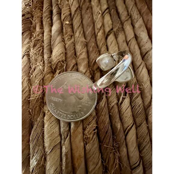 Sonoran Gold Turquoise Bypass Ring Sterling Size 8 Adjustsbl - Picture 4 of 5